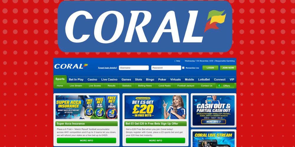 coral online sports betting